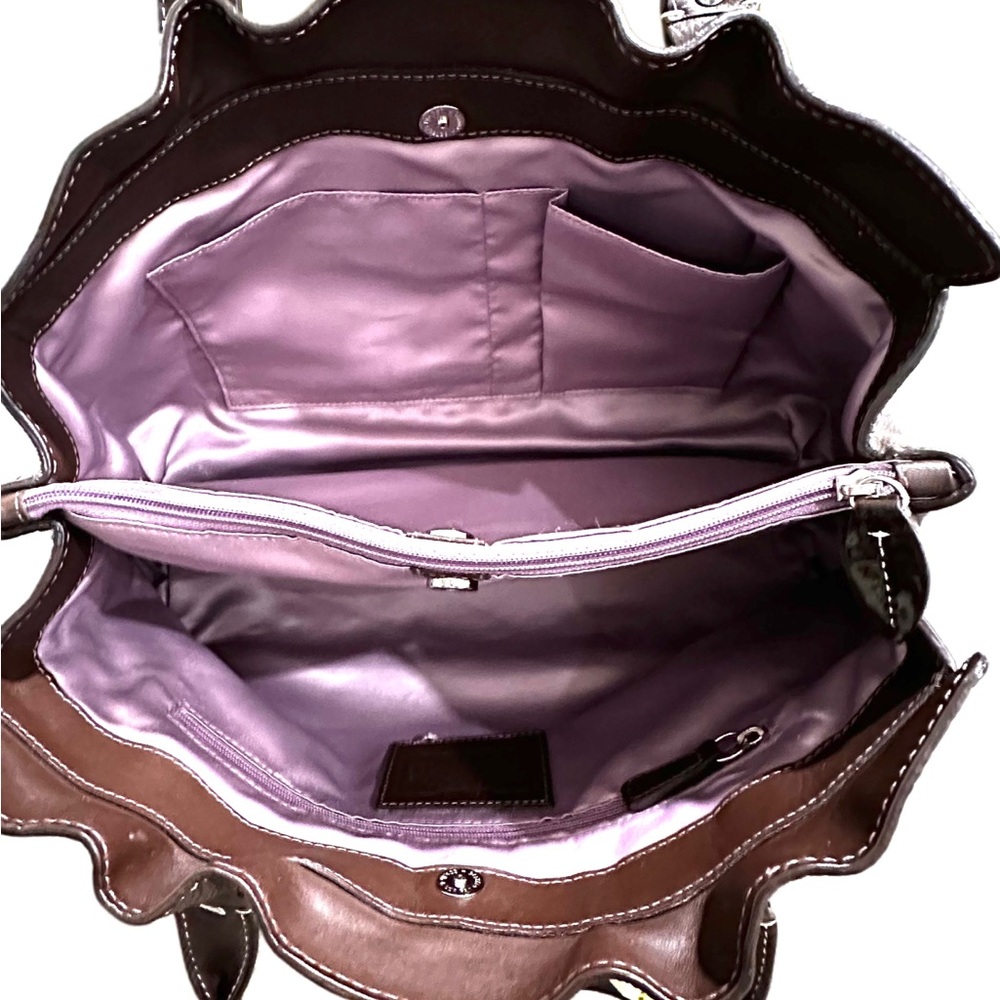 COACH PENELOPY PEBBLED LEATHER Dark Chocolate Shoulder Bag EUC 14 X 9X4X7 - Picture 12 of 16